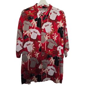 Reyn Spooner Arizona Diamondbacks Baseball Red Patterned Men's Shirt